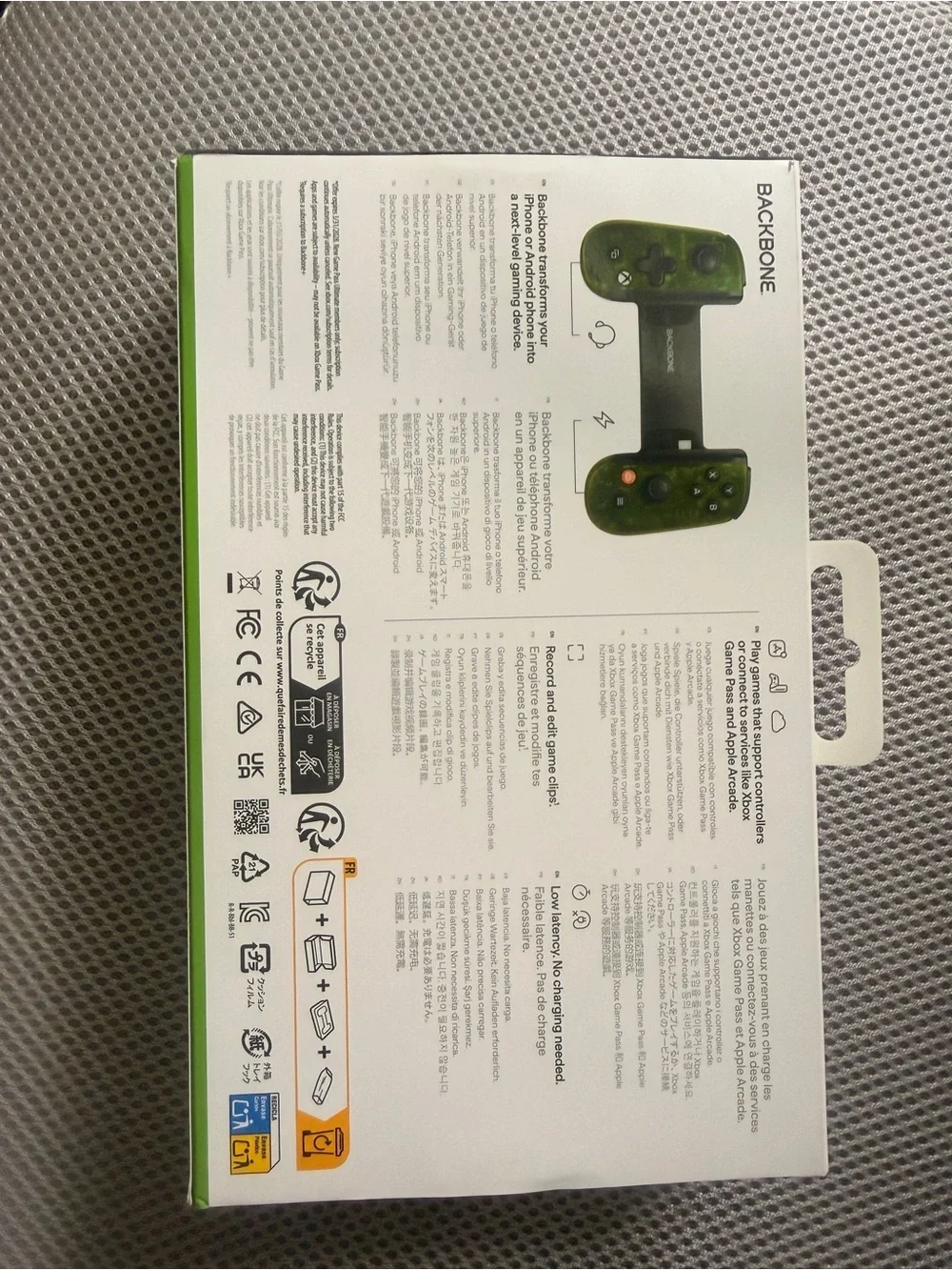 Backbone One Mobile Gaming Controller in Translucent Green